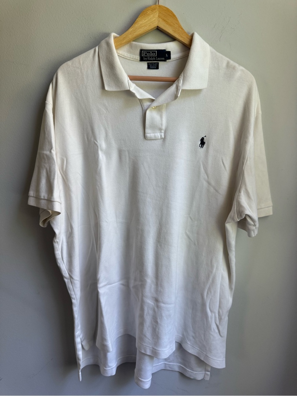 Polo by Ralph Lauren White Polo with Navy Pony Preppy Classy Minimal